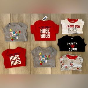 Old Navy & Carter's Valentine Bundle of 9 pieces (Some are NEW) - 12-18mo/18-24m